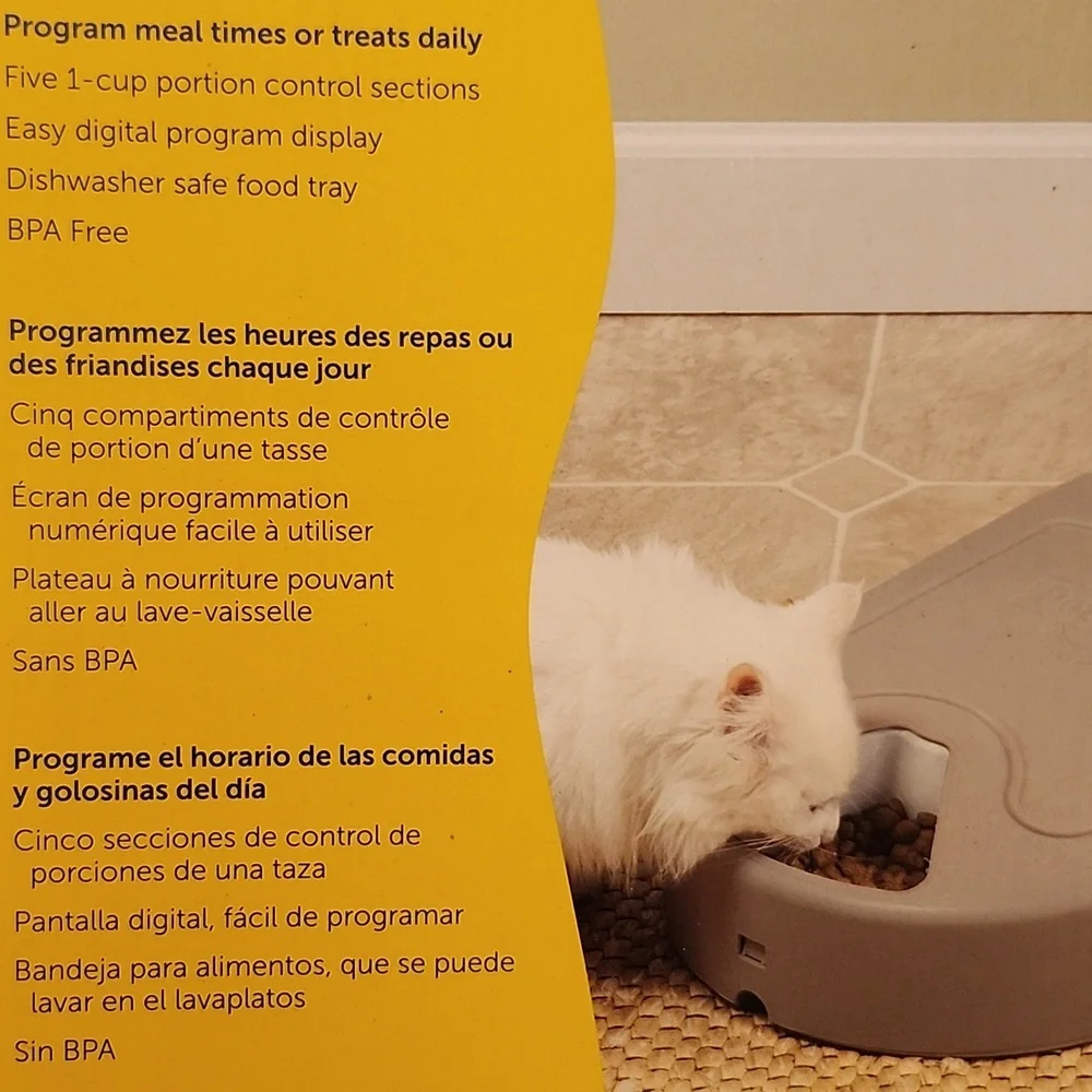 Automatic Pet Feeder 5 Meal Scheduler Dog Or Cat Petsafe